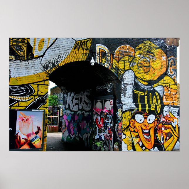 Poster Street Art Grafite Digbeth Birmingham Reino Unido (Frente)