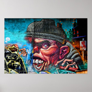 Poster Street Art Grafite Digbeth Birmingham Reino Unido