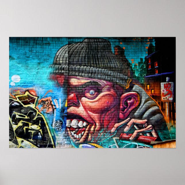 Poster Street Art Grafite Digbeth Birmingham Reino Unido (Frente)