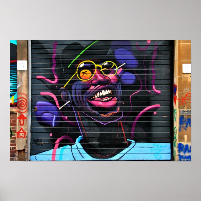 Poster Street Art Grafite Digbeth Birmingham Reino Unido (Frente)