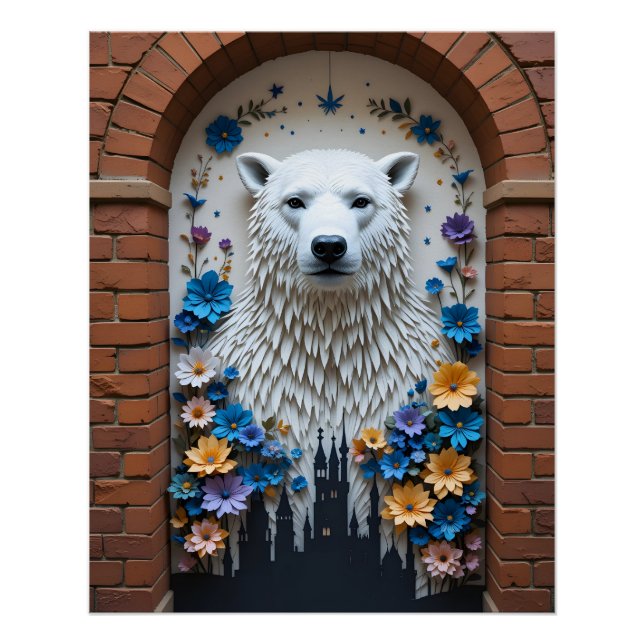 Pôster Street Art Papercraft Mural (Frente)