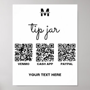 Poster street artists virtual tip jar QR code sign