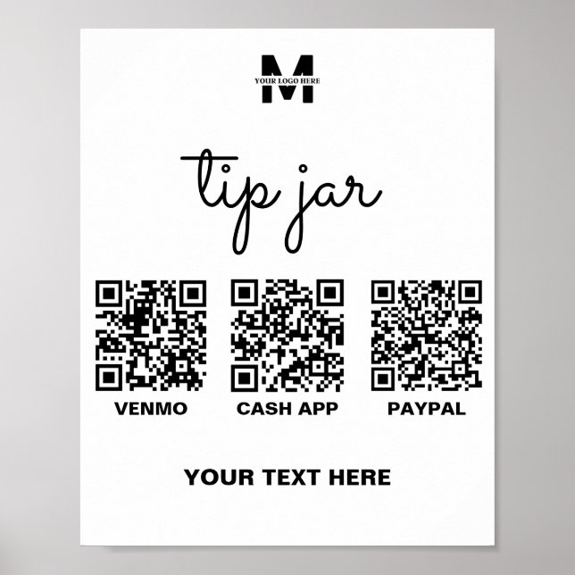 Poster street artists virtual tip jar QR code sign (Frente)