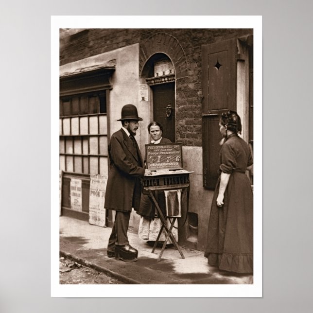 Pôster Street Doctor, 1876-77 (tipo de madeira) (Frente)