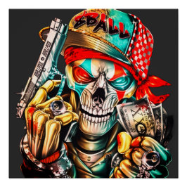 Pôster Street Hustle Urban King Premium Glossy Poster