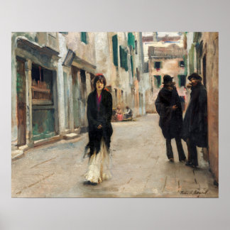 Poster Street in Veneza (1882) apresentada por John Singe