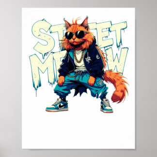 Poster Street Meow Sticker