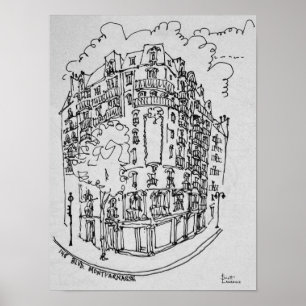 Pôster Street Montparnasse Boulevard  Paris, França