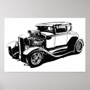 Pôster Street Rod Drawing