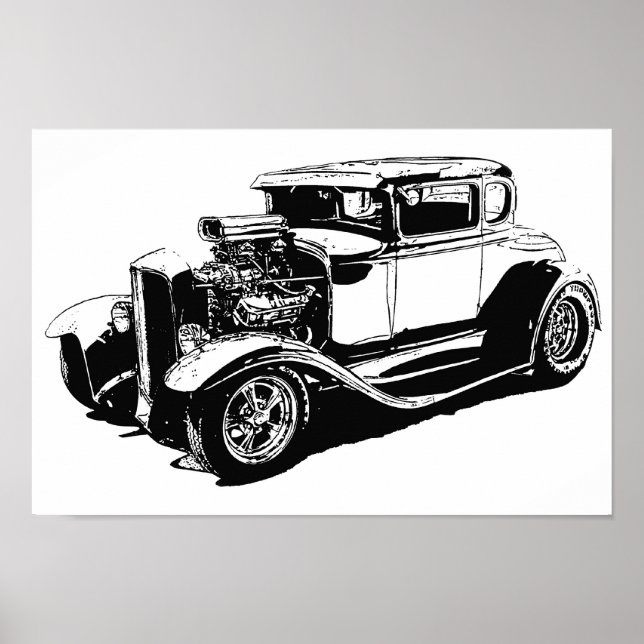 Pôster Street Rod Drawing (Frente)