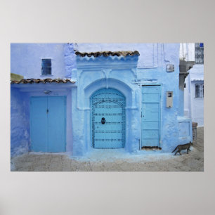 Poster Street Scene, Chefchaouen (Marrocos)