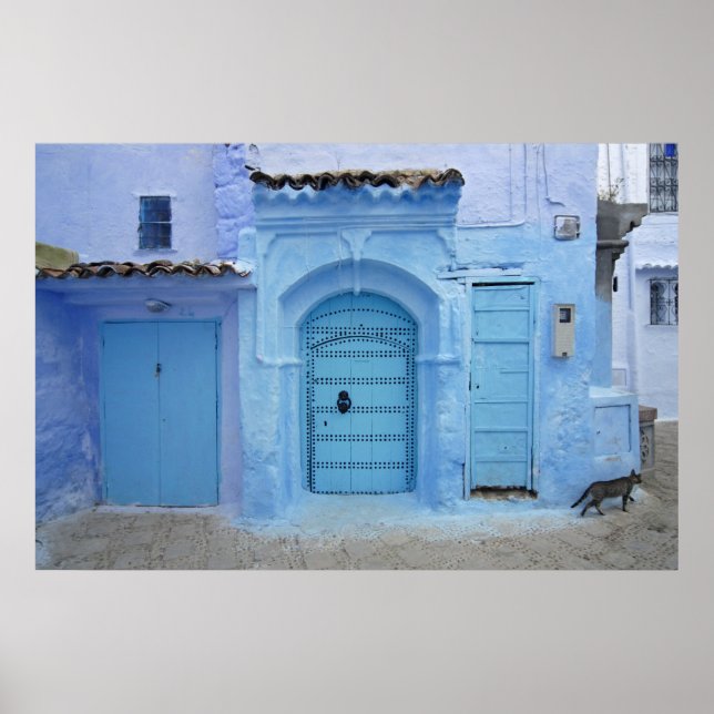 Poster Street Scene, Chefchaouen (Marrocos) (Frente)