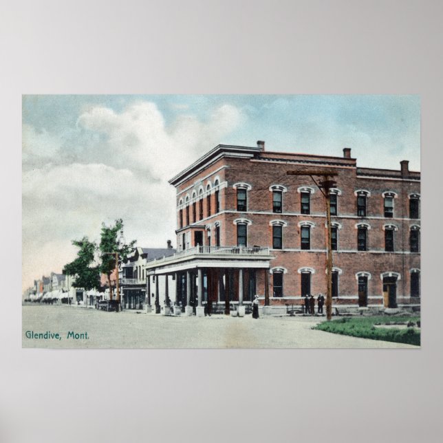 Pôster Street SceneGlendive, MT (Frente)