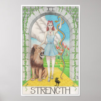 Poster Strength tarot card