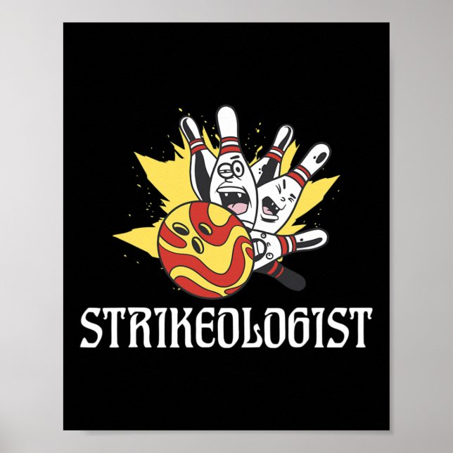 Poster Strikeologista Boliche Team Bowler (Frente)