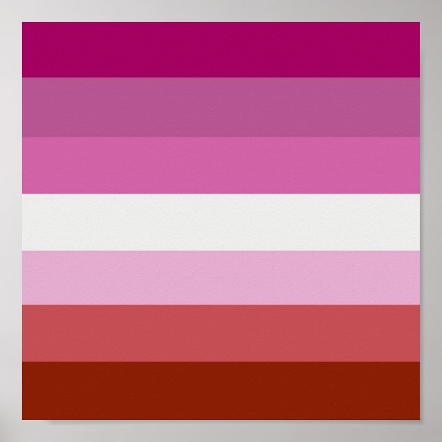 PÔSTER STRIPES DE ORGULHO LESBIANOS (Frente)