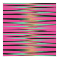 Stripes de Teal, Amarelo, Preto e Rosa