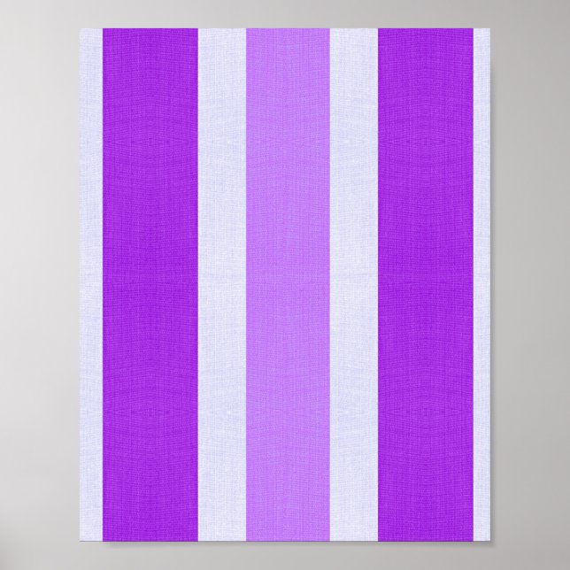 Poster Stripes roxas e brancas (Frente)