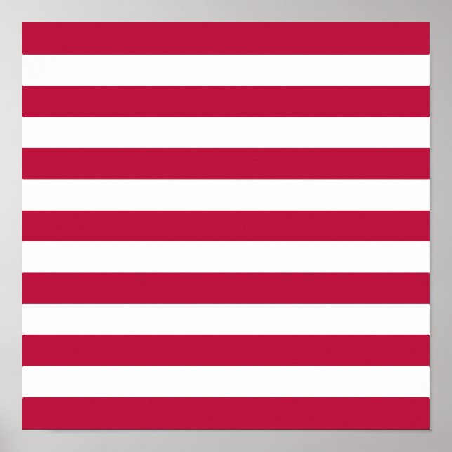 Pôster Stripes Vermelhas e Brancas (Frente)