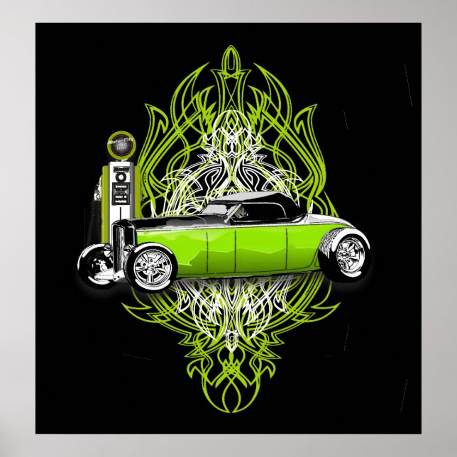 Poster Striping Kustado e 32 em Preto (Frente)
