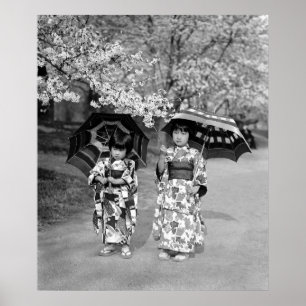 Pôster Stroll da flor de cerejeira, 1925