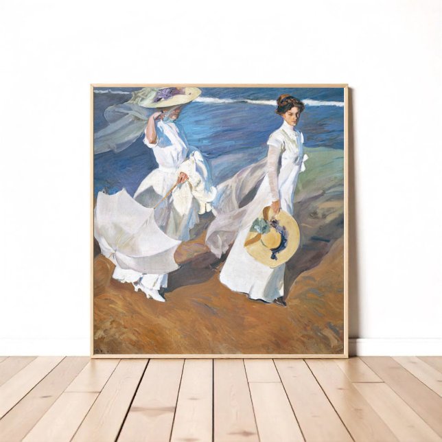 Poster Strolling along the Seashore, Joaquín Sorolla (Criador carregado)