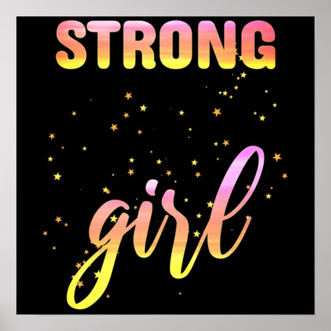Poster Strong Girl Pastel Star (Frente)