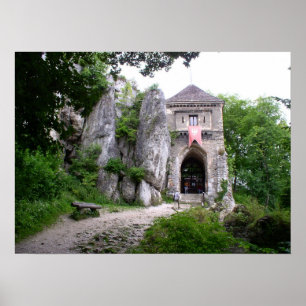 Poster Strongold medieval em uma rocha