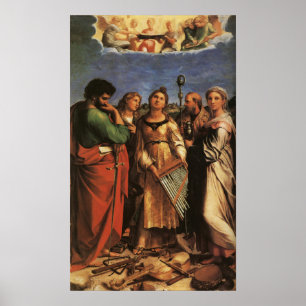 Poster Sts Cecilia, Paul, John Evangelist, Mar...