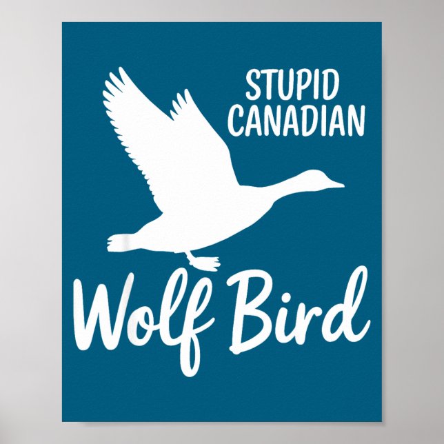 Poster Stud Canadian Wolf Bird Funny  (Frente)
