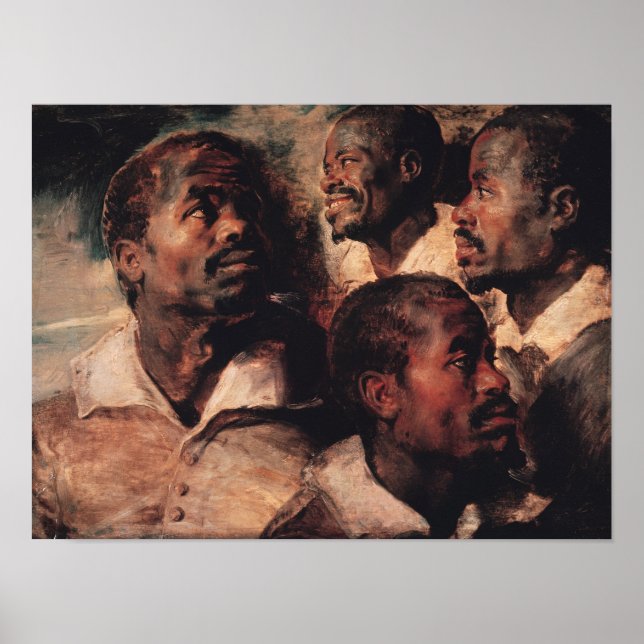 Poster Studies of the Head of a Negro (Frente)