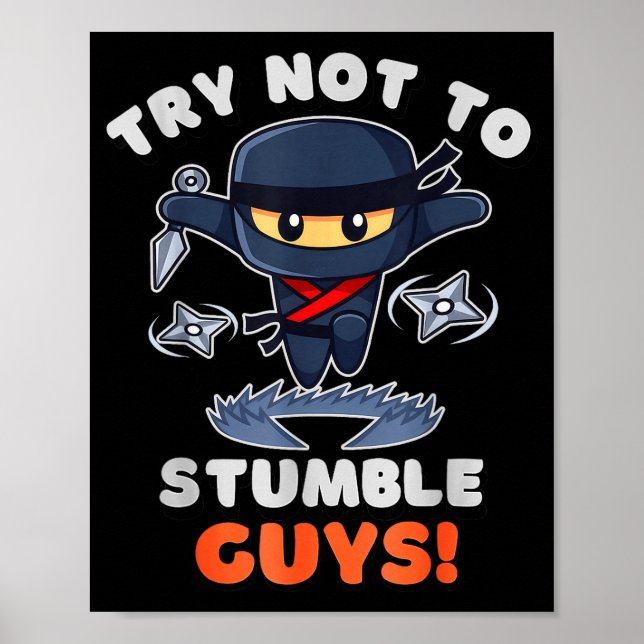 Poster Stumble Guys Ninjas Games Stumble Guys Tee Kids  (Frente)