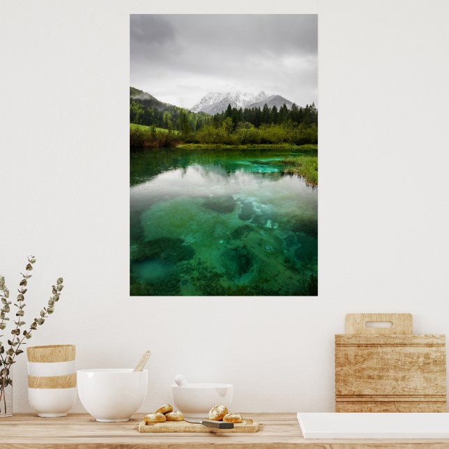 Poster Stunning cloudy day at Zelenci springs, Slovenia (Cozinha)