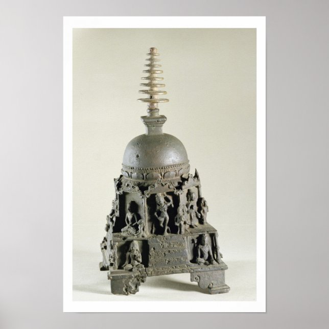 Poster Stupa, Pala, Nalanda, Bihar (bronze) (Frente)