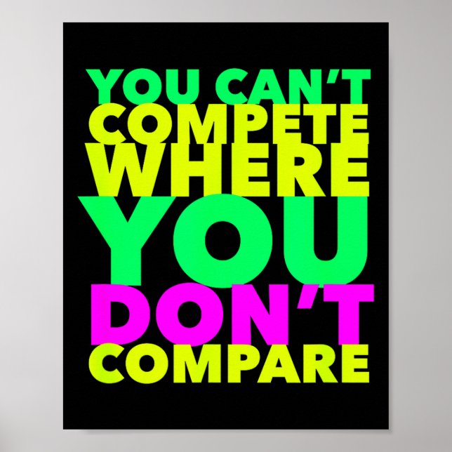 Poster Style Conscious You Can't Compete Where You Don't  (Frente)