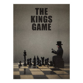 Pôster Stylish Chess "The Kings Game" Design