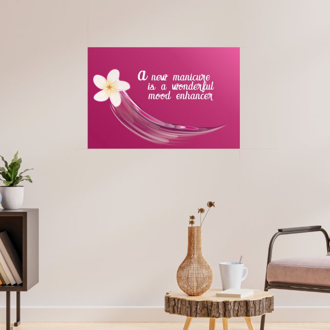 Poster Stylish Nail Flower Design (Sala de Estar 3)