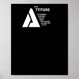 Poster Sua atitude determina o quão bem você faz o que