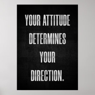 Poster Sua atitude determina sua direção