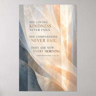 Poster Sua Bondade Amorosa Nunca Falha Lamentações 3:22-