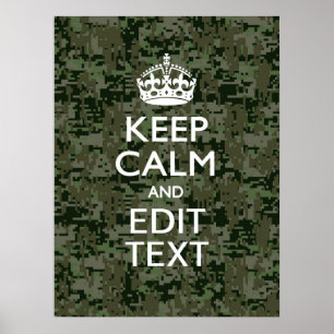 Poster Sua Camuflagem Digital de Texto Verde Verde Manten