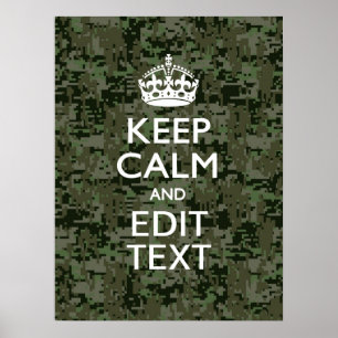 Poster Sua Camuflagem Digital de Texto Verde Verde Manter