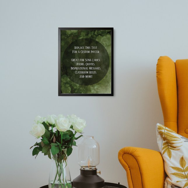 Poster Sua citação favorita Bolhas Vermelhas Escuras (Criador carregado)