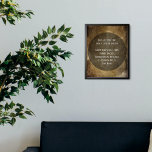Poster Sua citação favorita, marrom, arranhado<br><div class="desc">O fundo é coberto com um gráfico riscado, angustiado, vítreo, granulado em tons de marrom. Você é bem-vindo para substituir minha obra de arte digital por sua própria, ou mesmo com uma foto que você ama! Por cima disso, um grande círculo negro translúcido ajuda o seu texto a ser pop...</div>