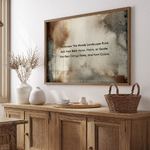 Poster Sua citação favorita ou dizendo aqui "Moody Wall A