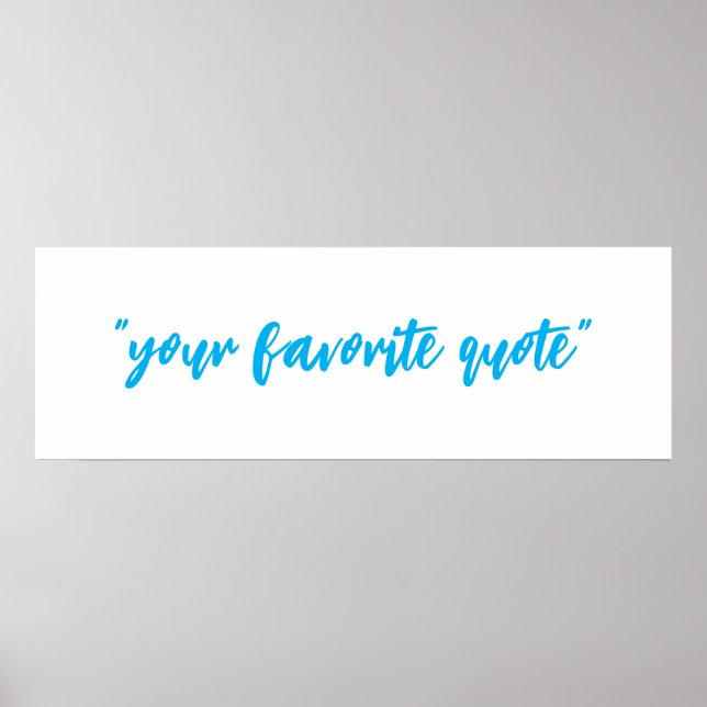 Poster Sua citação, texto personalizável (Frente)