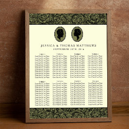 Poster Sua Coleção de Casamentos de Arte Deco Silhouette