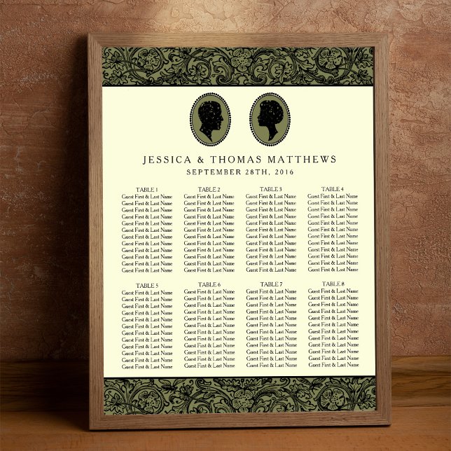 Poster Sua Coleção de Casamentos de Arte Deco Silhouette (Criador carregado)