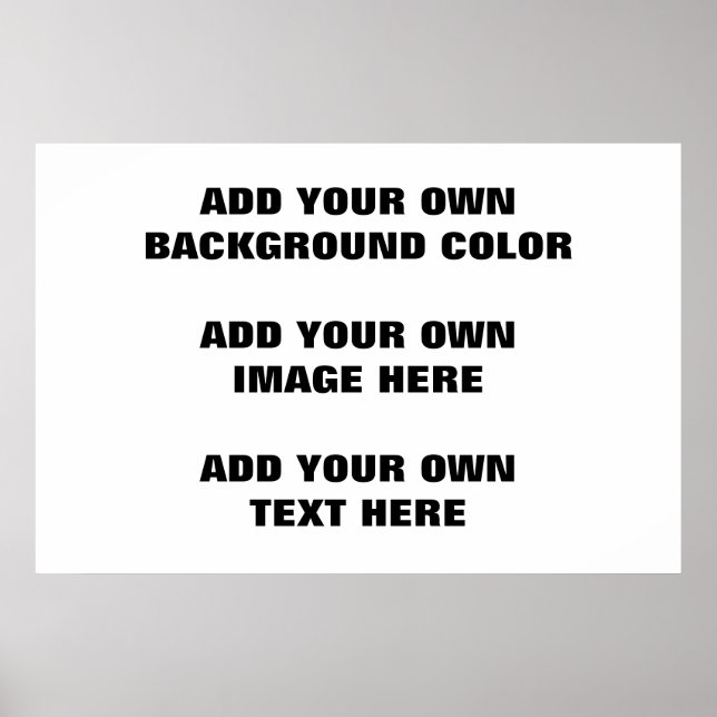 Poster Sua cor de fundo, sua imagem, seu próprio texto (Frente)