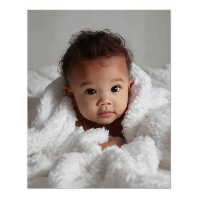 Pôster Sua foto de bebê personalizada (Frente)